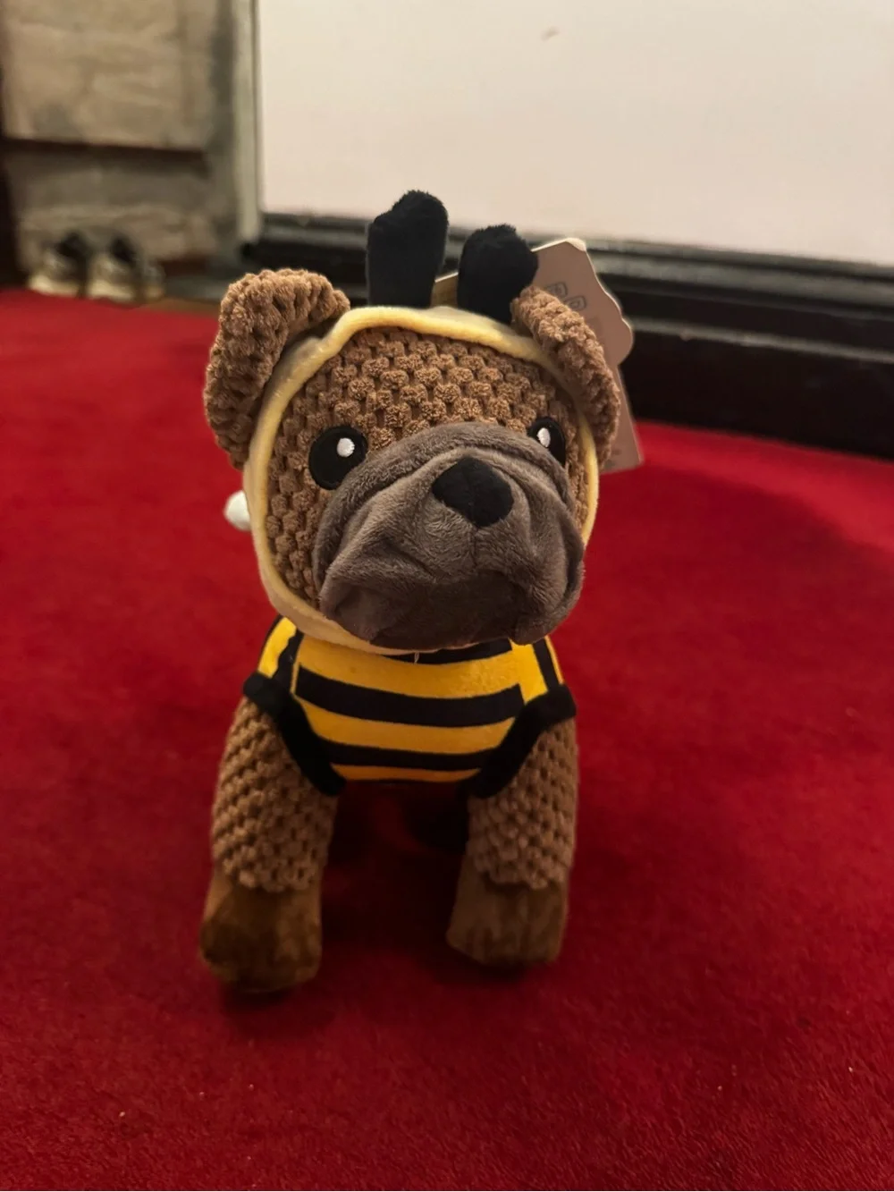 Plush Dog Toy Bee Costume Brown Puppy - Unbranded